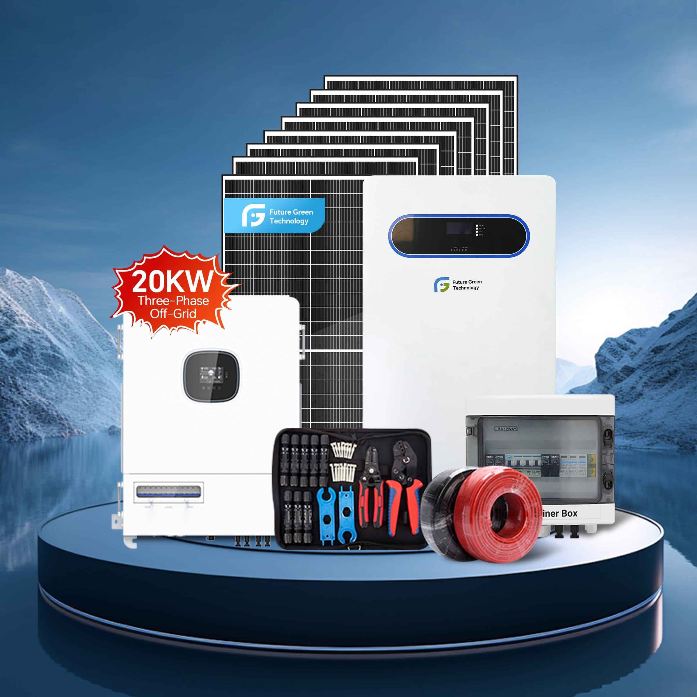 All-in-One 20kW Three Phase Hybrid Solar Power System for EU Residential Application