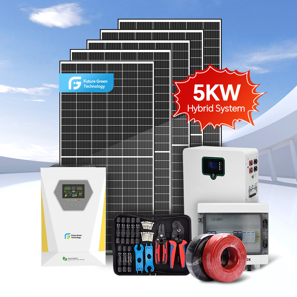 6kW Residential Hybrid Off-Grid Solar PV & Battery Energy Storage Full Package